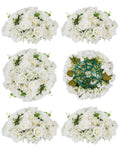 Artificial Flower Balls Wedding Centerpieces 6 Pcs 15.7" Large White Fake Flo...
