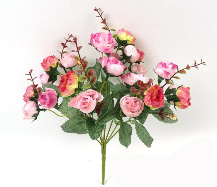 Artificial Rose Flower Bouquet Fake Plant Bunch Wedding Party Home Decor Xmas US