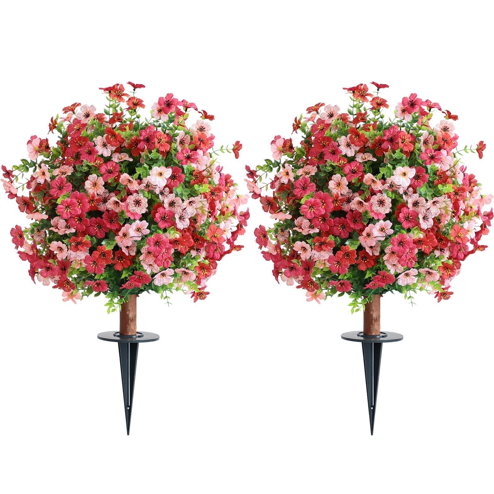 23" Artificial Flower Floral Plant with Spike Set of 2