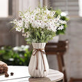 6 Bundles Artificial Wildflowers Daisy Fake Greenery Plastic Silk 05white